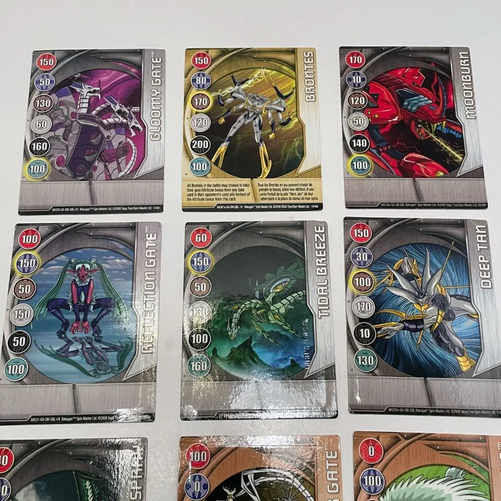 Bakugan Battle Brawlers Cards - 11 Regular & 10 Magnetic Cards with Rule Book